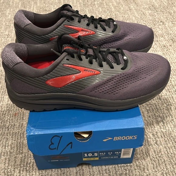 Brooks Men’s Addiction 14 Black/Blackened Pearl/Samba 11 Extra Wide 4E - Picture 3 of 7